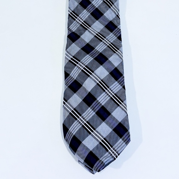 NAUTICA Purple and grey plaid tie - Picture 1 of 5